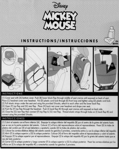 For Mercedes New Mickey Car Truck SUV Seat Covers Headrest Floor Mats Full Set, US $109.97, image 6