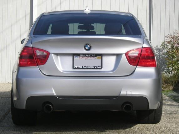 Bmw 06-08 pre lci e90 sedan mtech style rear bumper dual cutout. polypropylene