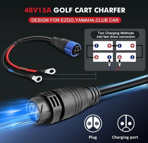 48 Volt Golf Cart Lead Acid Battery Charger - EZGO, Club Car, Yamaha - OT O Ring, US $62.00, image 3
