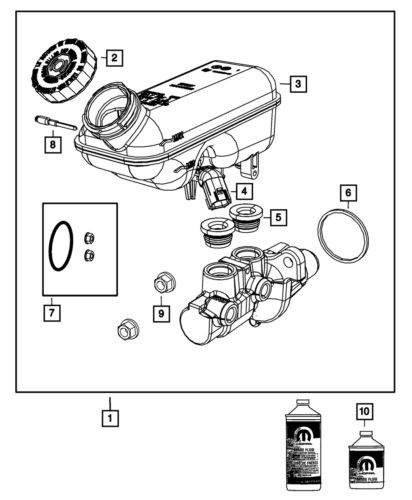Genuine Mopar Brake Master Cylinder 4581491AD, US $215.39, image 5