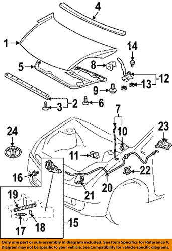 Toyota oem 9097502039 hood-emblem
