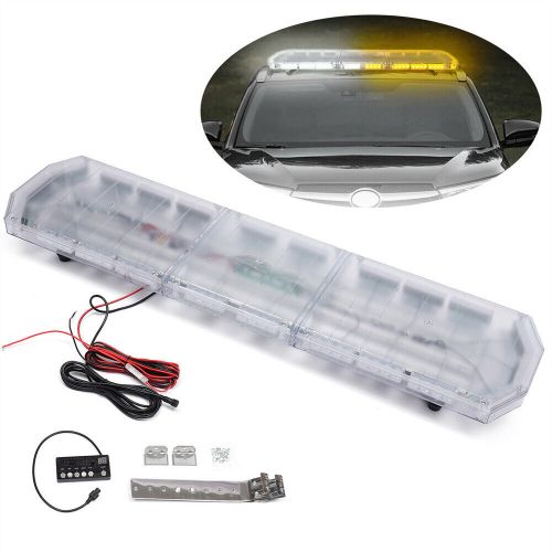 48" 88 led strobe light bar beacon tow truck emergency warn response amber white