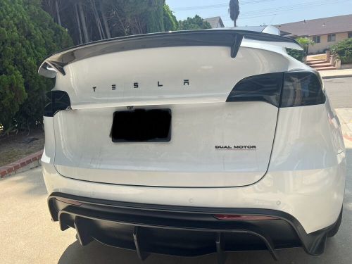 Carbon Fiber Rear Trunk Lip Spoiler Wing Replacement For 2020-2022 Tesla Model Y, US $275.00, image 3
