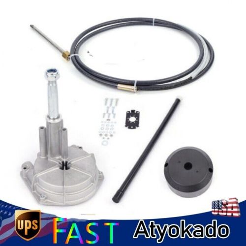 12 Feet Marine Boat Rotary Steering System Outboard Kit with 12ft Steering Cable, US $126.62, image 12