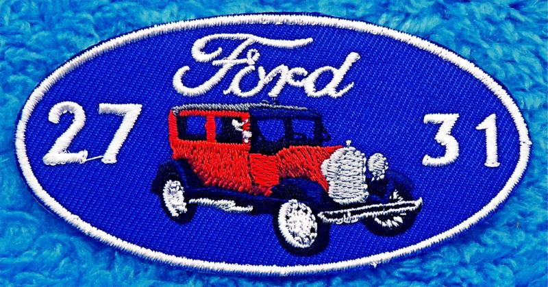 Ford oval  model a ford embroidered  iron on patch  3 1/2" x 1 3/4"