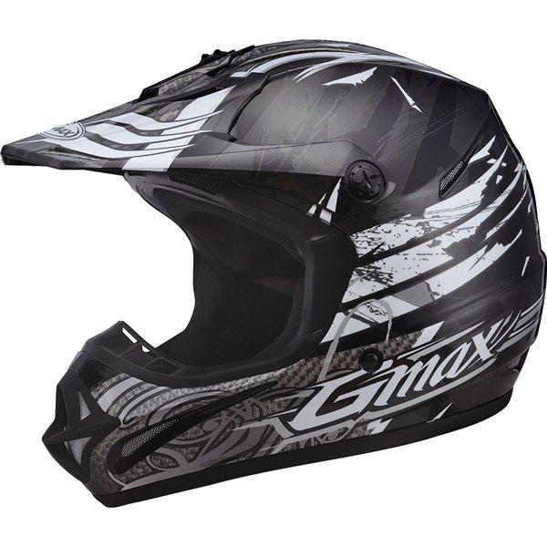 Black/white s gmax gm46x-1 shredder youth helmet