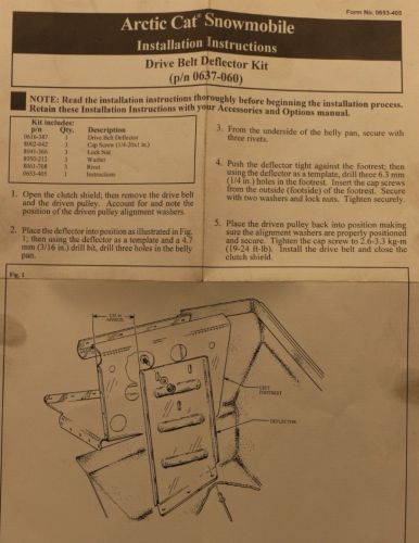 Genuine Artic Cat Drive Belt Deflector Kit Guard Footrest 063-060, US $10.97, image 4