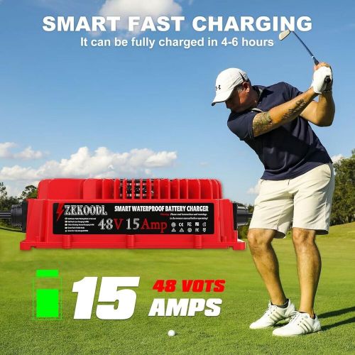 Golf Cart Battery Charger 48V 15A for Club Car, PFC Support 110-240V CE,FCC,ETL, US $63.99, image 9