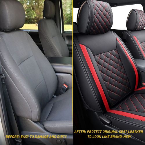 Car Seat Covers Leather Front+Rear PU Set Cushion Fit Toyota 2007-2023 Tacoma, US $99.99, image 3