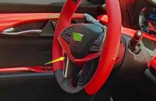 NEW Red Carbon Fiber For Cadillac CT6 CT6-V 2016-2020 Cover Trim Steering Wheel, US $37.03, image 2