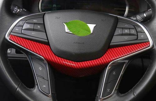 NEW Red Carbon Fiber For Cadillac CT6 CT6-V 2016-2020 Cover Trim Steering Wheel, US $37.03, image 3