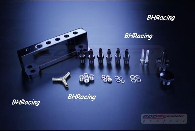 Gsp black turbo wastegate boost vacuum intake manifold racing performance billet