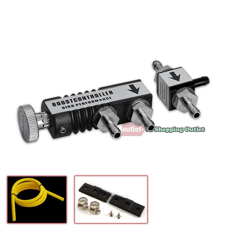 Black universal manual adjustable turbocharger boost controller kit 1-30 psi 
