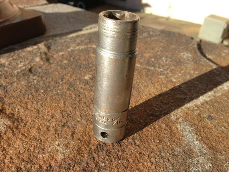 Vintage plomb 9/16" deep well socket 1/2" drive