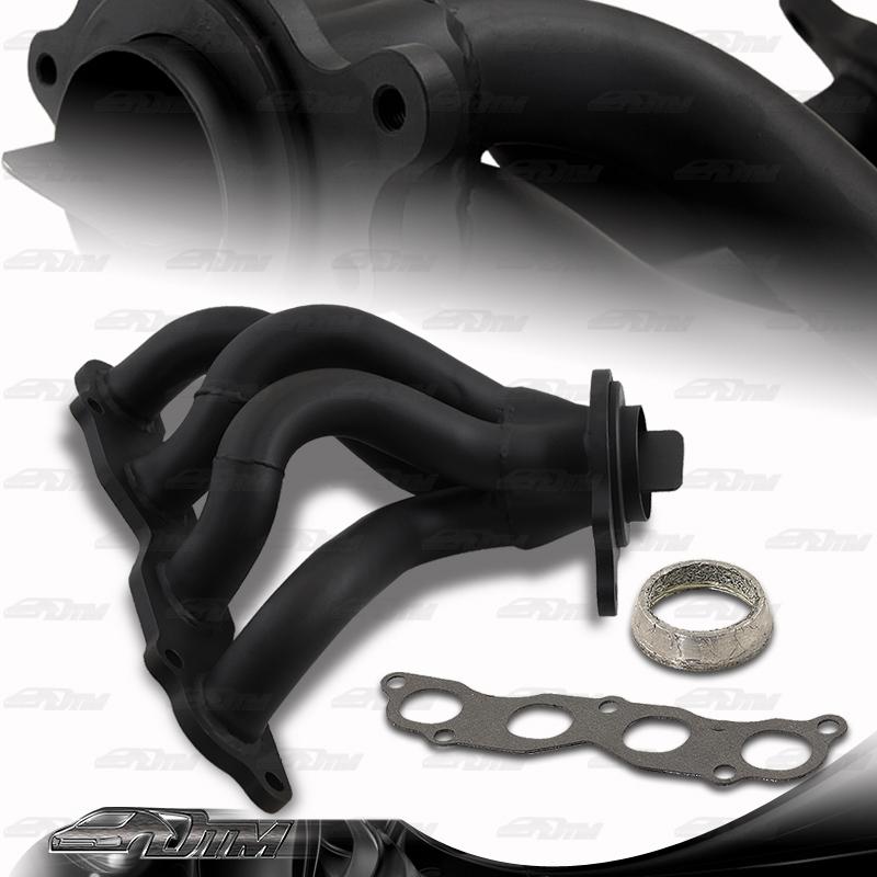 02-06 acura rsx / 02-05 civic si black coated stainless steel header manifold