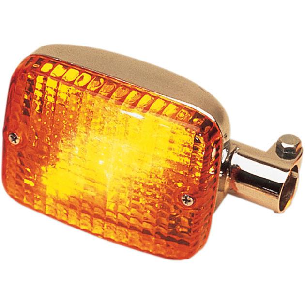 K&s dot turn signal assembly d/f front chrome amber fits yamaha xj750 maxim 1982