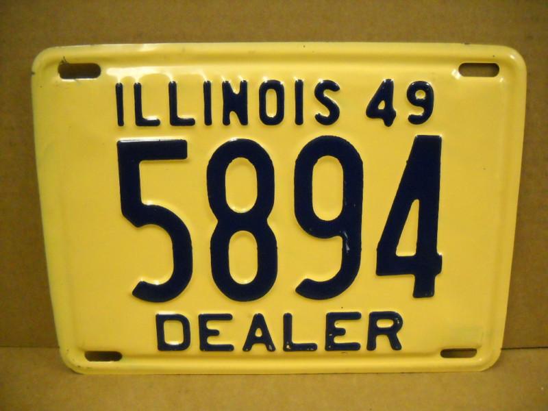 Find ILLINOIS DEALER LICENSE PLATES 1949 TUCKER CHEVY FORD WILLYS MOPAR