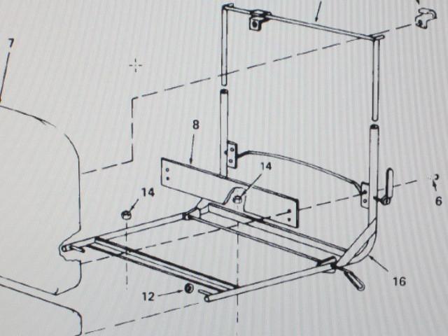 1 m35 2-1/2 ton drivers seat frame plate 11640513 nos