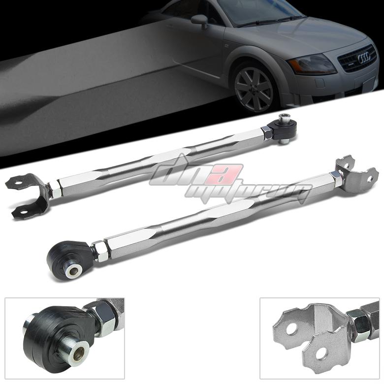 00-06 audi tt/golf r32 silver adjustable rear camber control suspension kit/arms