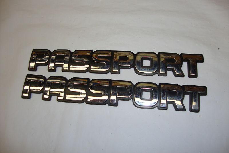 2 honda passport chrome emblems oem