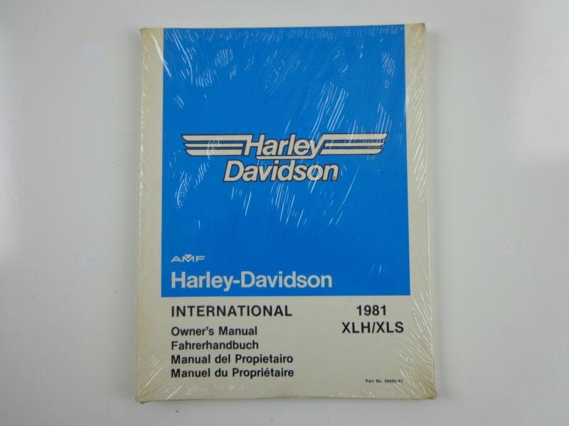 Harley davidson 1981 xlh/xls sportster international owners manual 99965-81
