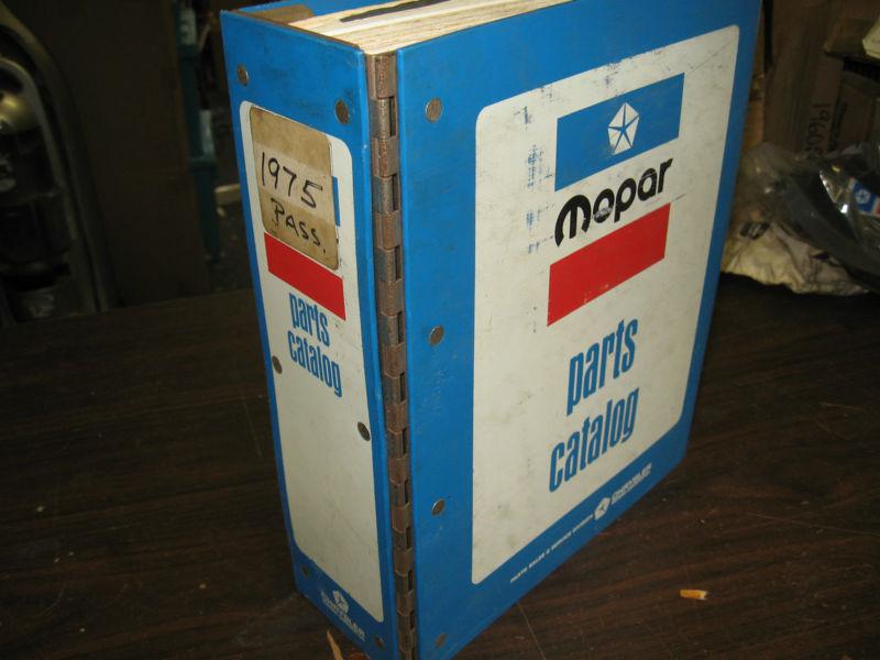 Find 1975 Mopar Chrysler Plymouth Dodge factory parts catalog manual in