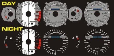 Suzuki hayabusa 1300 2008 2009 2010 2011 silver face glow gauge mph kmh busa