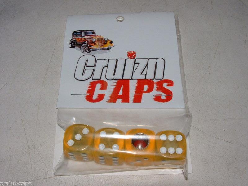Find Cruizn Caps Dice Valve Caps Translucent Yellow NIP in Waukegan
