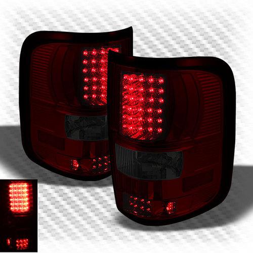 04-08 ford f150 styleside led red smoked tail lights brand new left+right set