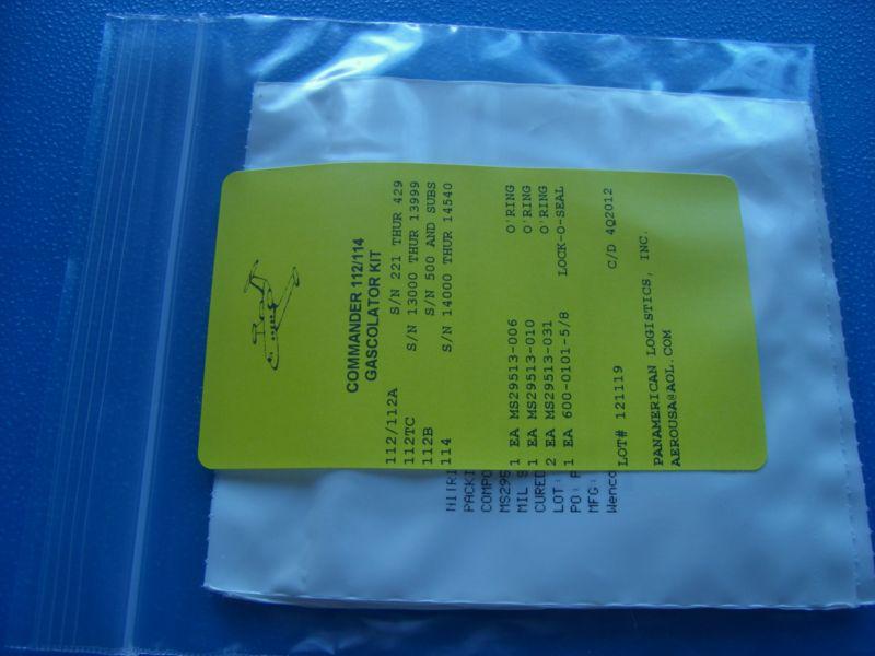 Commander 112/114 gascolator seal kit