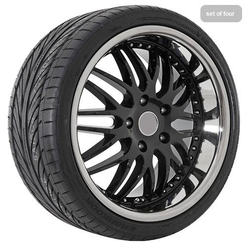 19" porsche cayman carrera boxster 997 911 black w/ chrome lip wheels rims tires