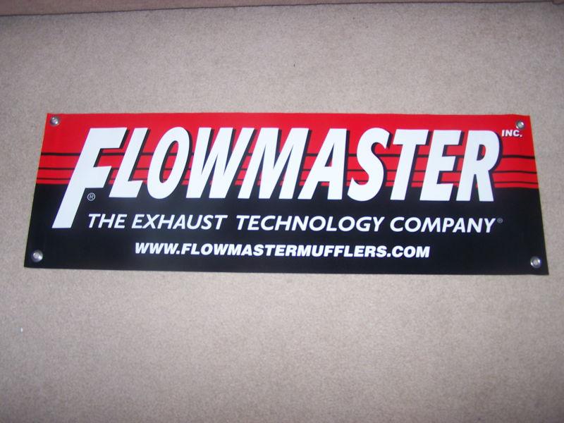  3 ft by12 inches -  flowmaster exhaust - banner