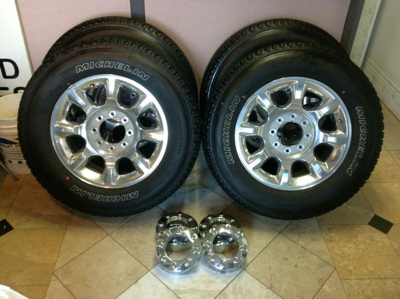 Ford f250 f350 oem 20" polished rims wheels tires new take offs
