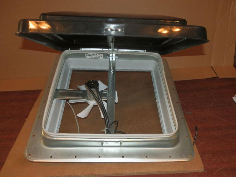 Rv 12 volt hongs vent fan with motor tinted lid 