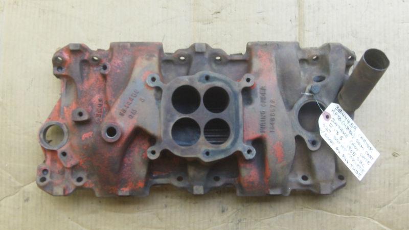 3844459 oem gm carter afb 327 300 hp intake manfold cast date d 13 5 chevrolet