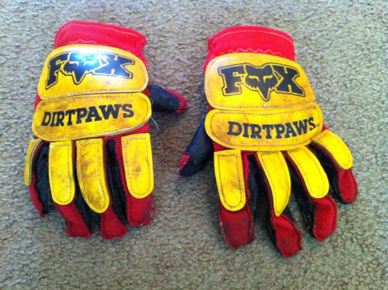 Fox dirtpaws for dirtbike motocross vintage gloves
