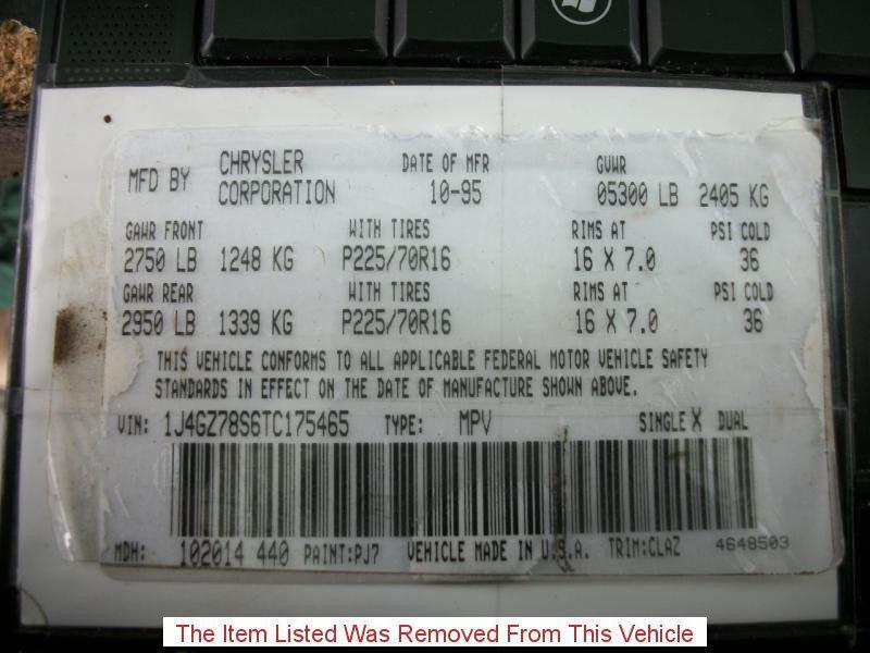 Find 96 JEEP GRAND CHEROKEE POWER STEERING PUMP LIMITED W/SPD PROPORTIONAL STRG in Spokane
