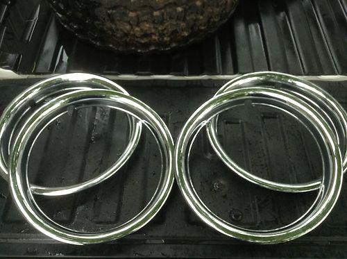 Set of 4- 15" diameter x 2" deep plastic trim rings