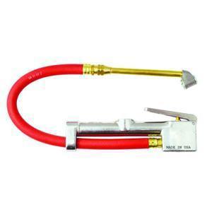 Milton mil506 dual chuck tire air wheel inflator gauge w/ 12" rubber hose