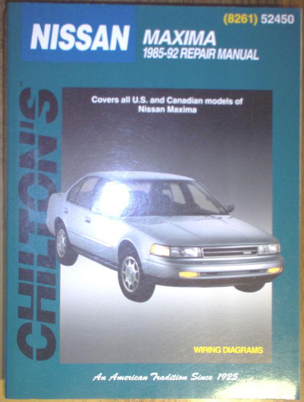 1985-1992 nissan maxima chilton's service shop repair manual #(8261)52450 