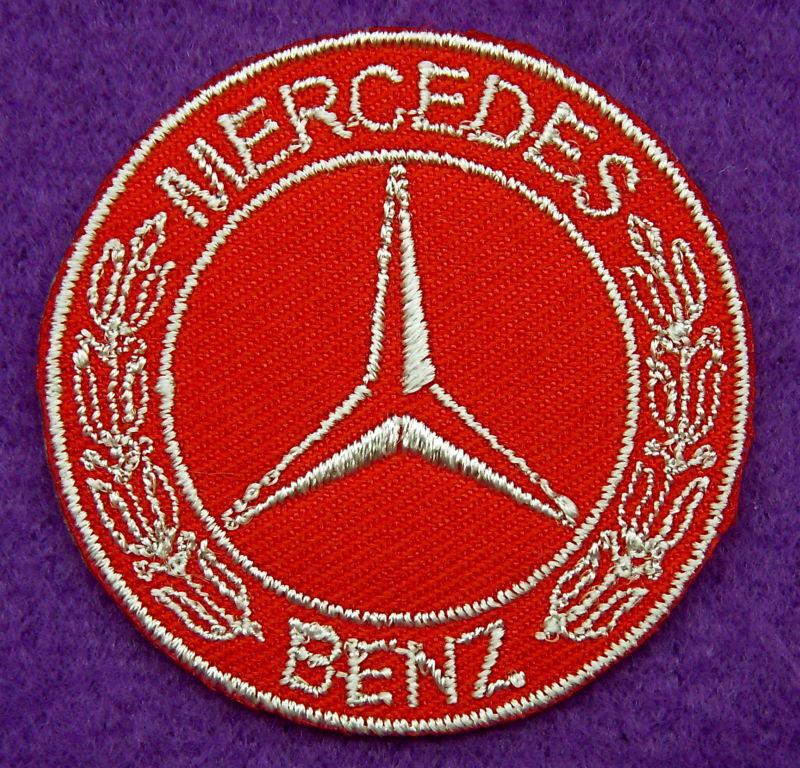 Mercedes-benz  embroidered  iron on patch silver & red hat size
