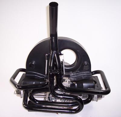 Racing extractor 1-1/2" black, dune buggy vw baja bug