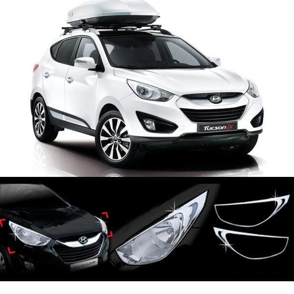 2009~2011 ix35/tucson ix chrome head light lamp cover molding car trim b-635