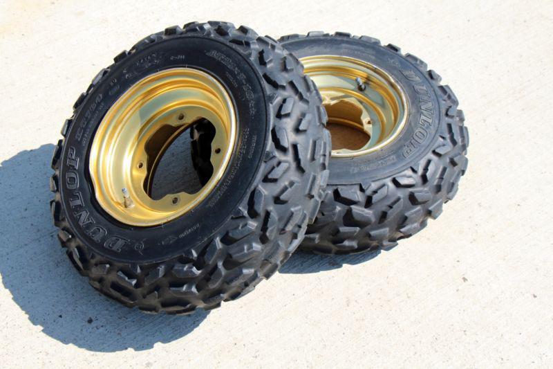 Dunlop kt764 front tires aluminum wheels rims yamaha banshee yfz450 raptor e-81