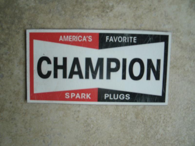 Champion spark plug sticker,decal 4"