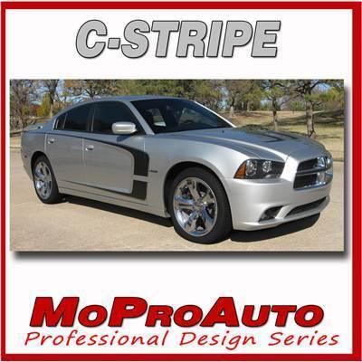 2013 dodge charger c-stripe - pro grade 3m vinyl scallop side decals 413