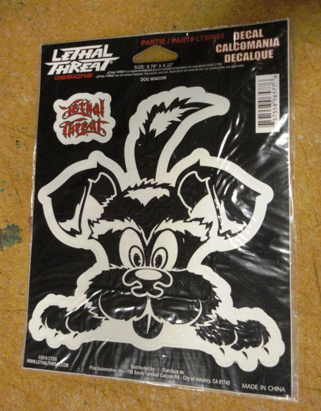 Lethal threat puppy dog decal sticker 6 x 8 free shipping part #90685