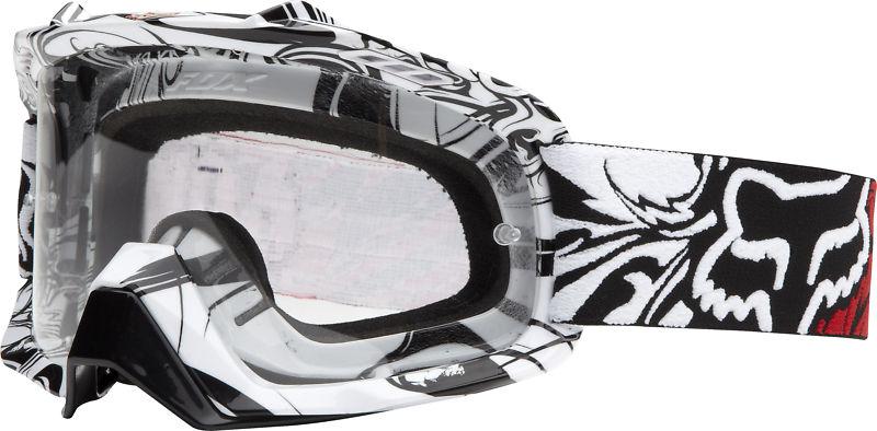 New 2014 fox racing mens guys airspc goggles encore black white clear lens