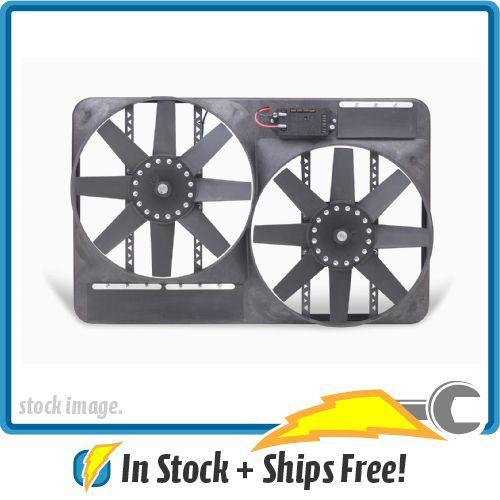 Flex-a-lite 295 27 in. electric fan 13 1/2 in. dia. dual fans puller univers