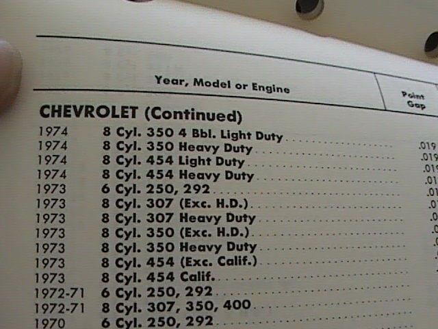 Borg-Warner 1977 tune-up specifications, US $5.99, image 8